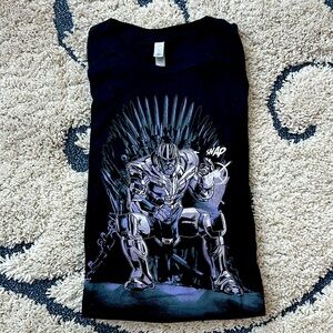 Men’s Graphic T “Thanos on the Iron Throne” Black size XXL
